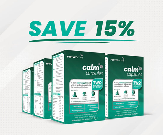 Calm Capsules 6 BOXES (360 CAPSULES) Revive Active (RoW)