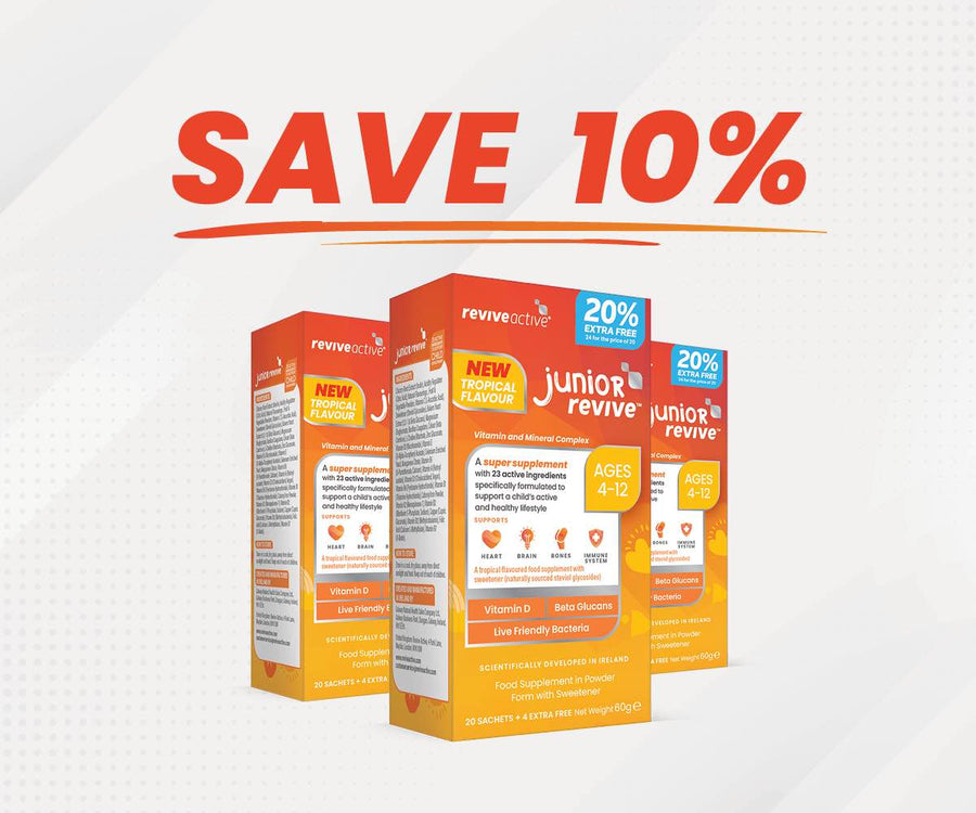Junior Revive Tropical Flavour 20% Extra Free 3 BOXES (72 SACHETS) Vitamins & Supplements Revive Active