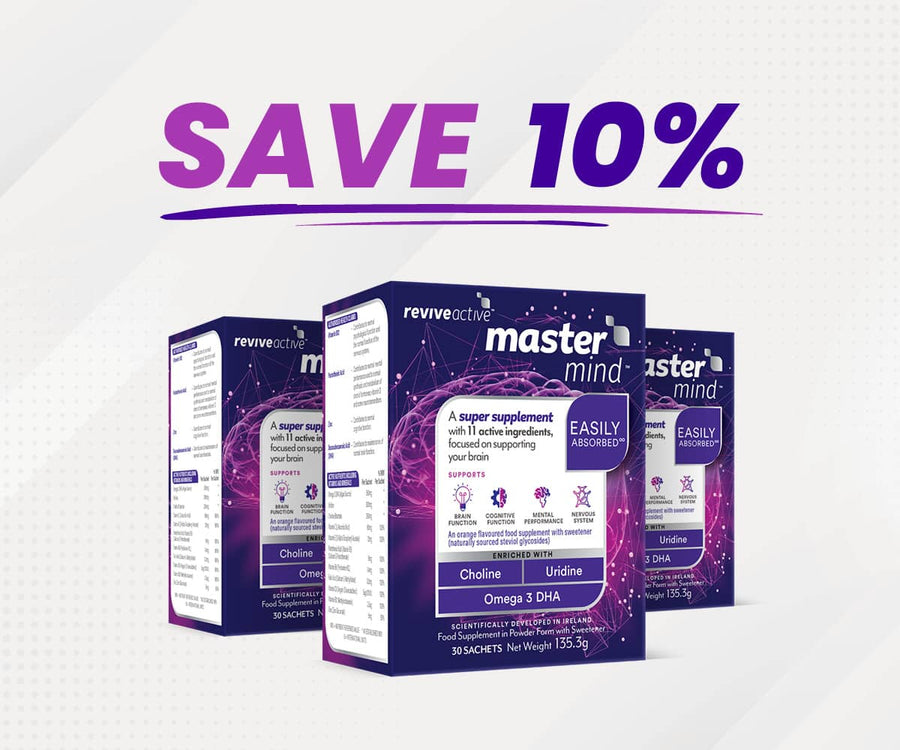 Mastermind 3 Boxes (90 Sachets) Vitamins & Supplements Revive Active