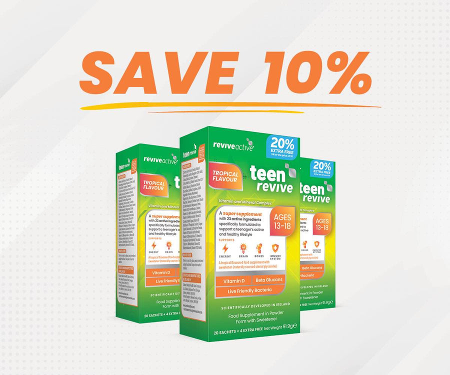 Teen Revive Tropical Flavour 20% Extra Free Vitamins & Supplements Revive Active