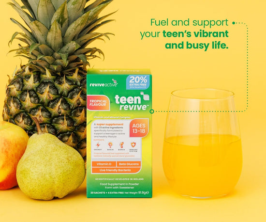 Teen Revive Tropical Flavour 20% Extra Free Vitamins & Supplements Revive Active