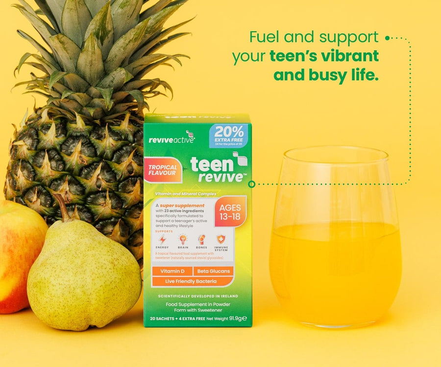 Teen Revive Tropical Flavour 20% Extra Free Vitamins & Supplements Revive Active