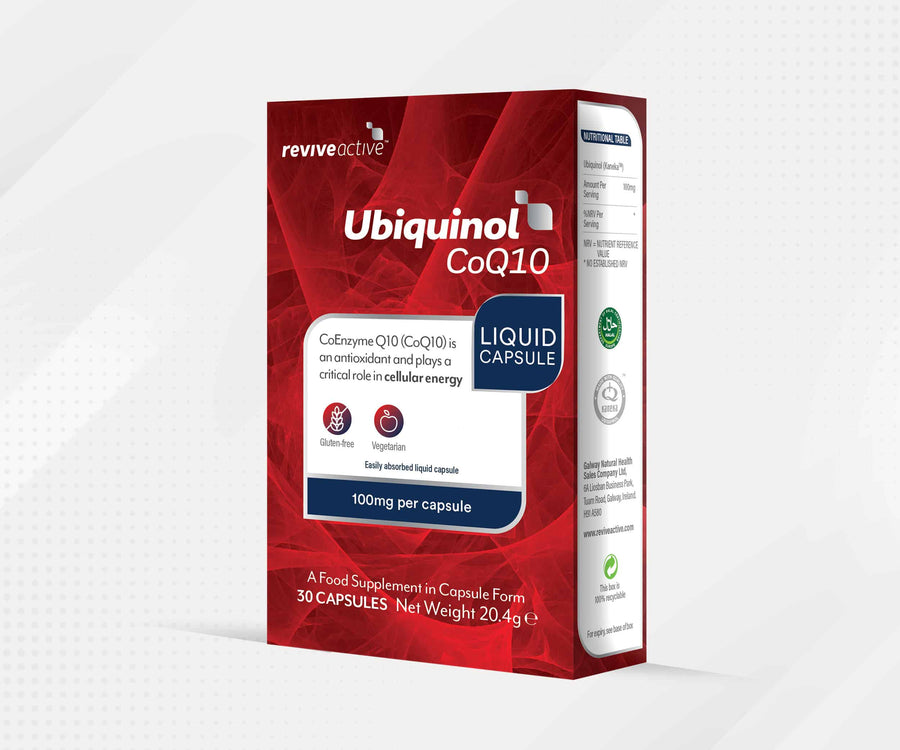 Ubiquinol Coenzyme Q10 1 Box (30 Capsules) Vitamins & Supplements Revive Active